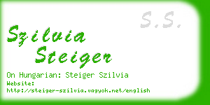 szilvia steiger business card